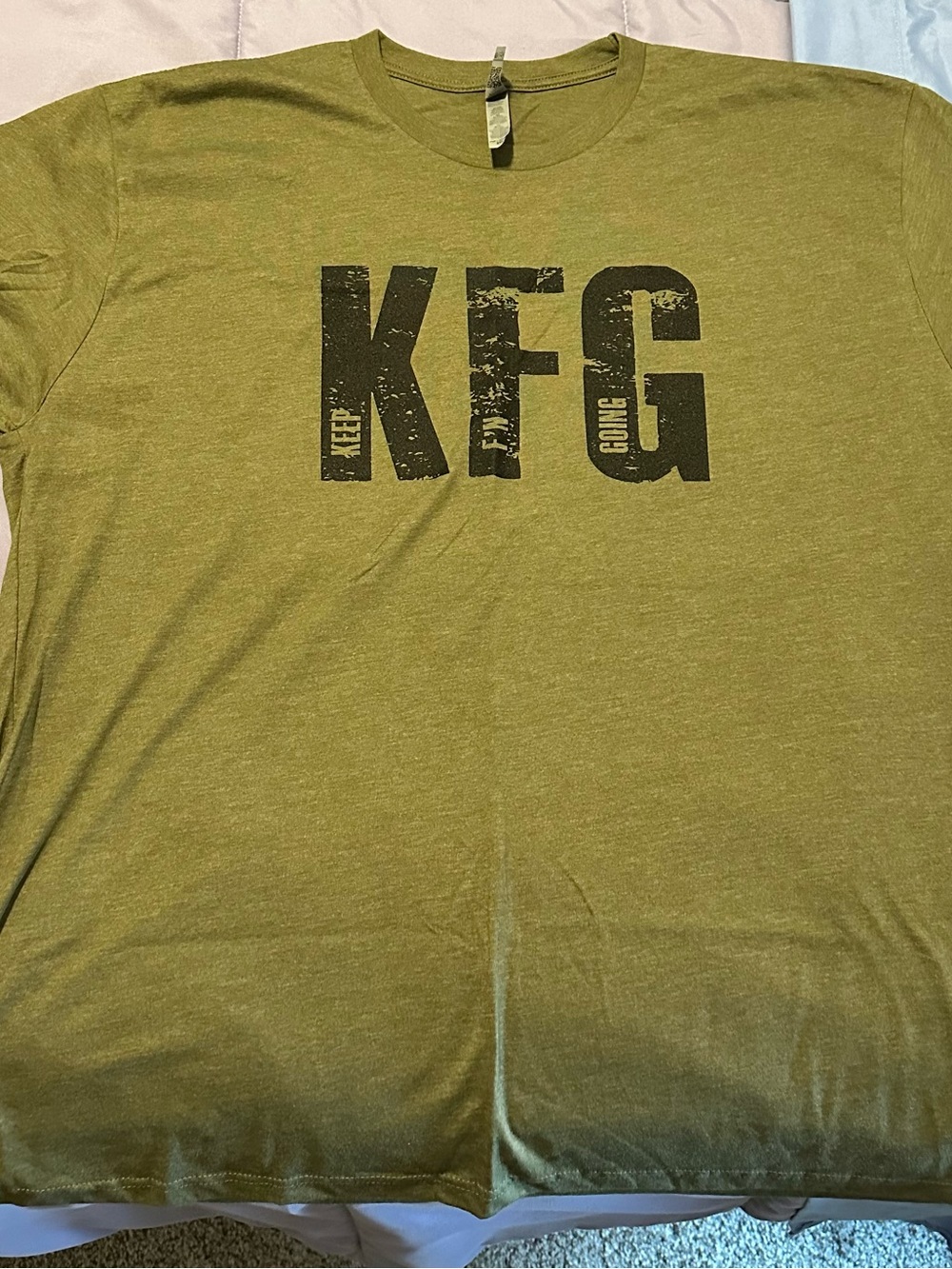 Next Level Apparel Olive Green KFG Graphic Tee